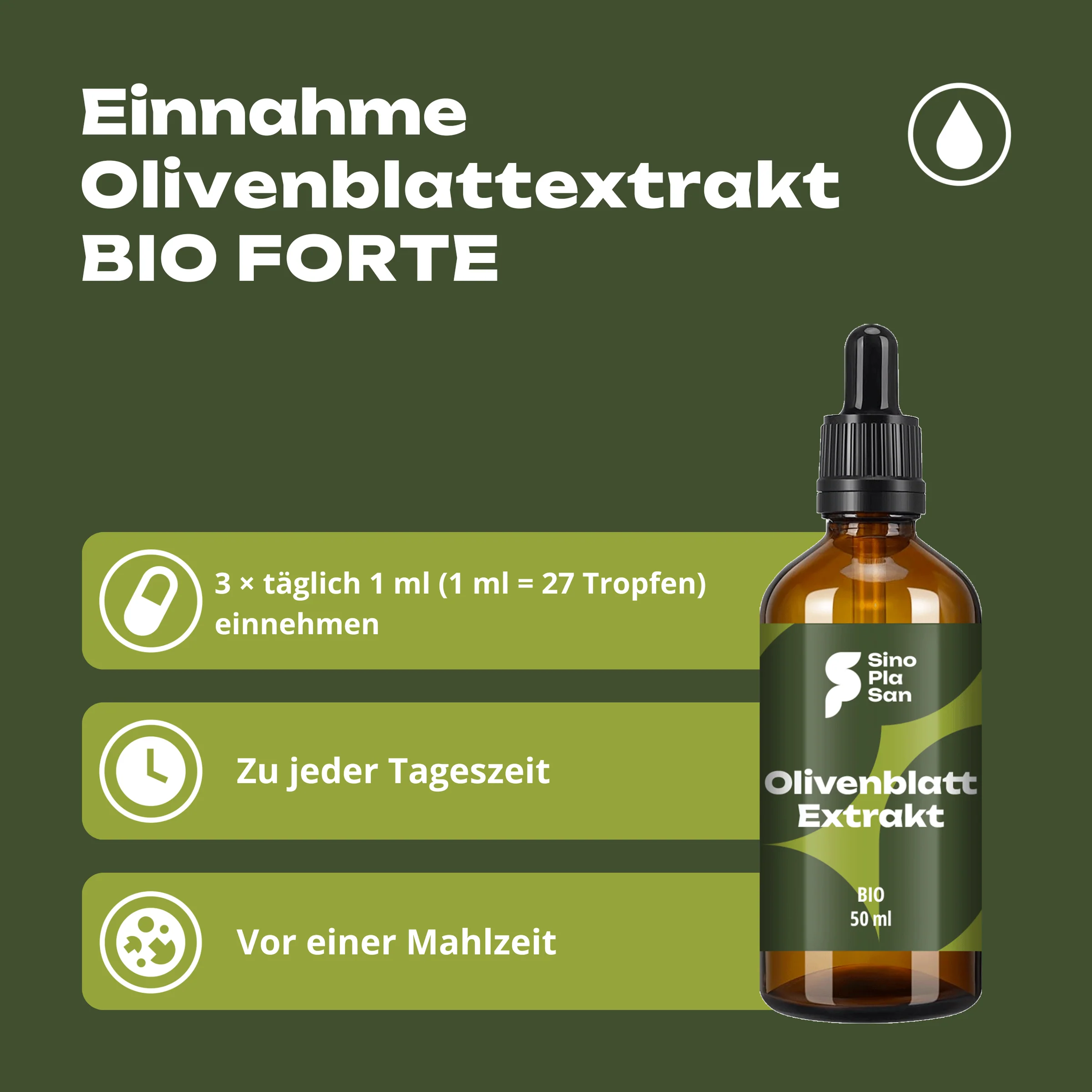 Olivenblattextrakt BIO FORTE 50ml – Bild 2