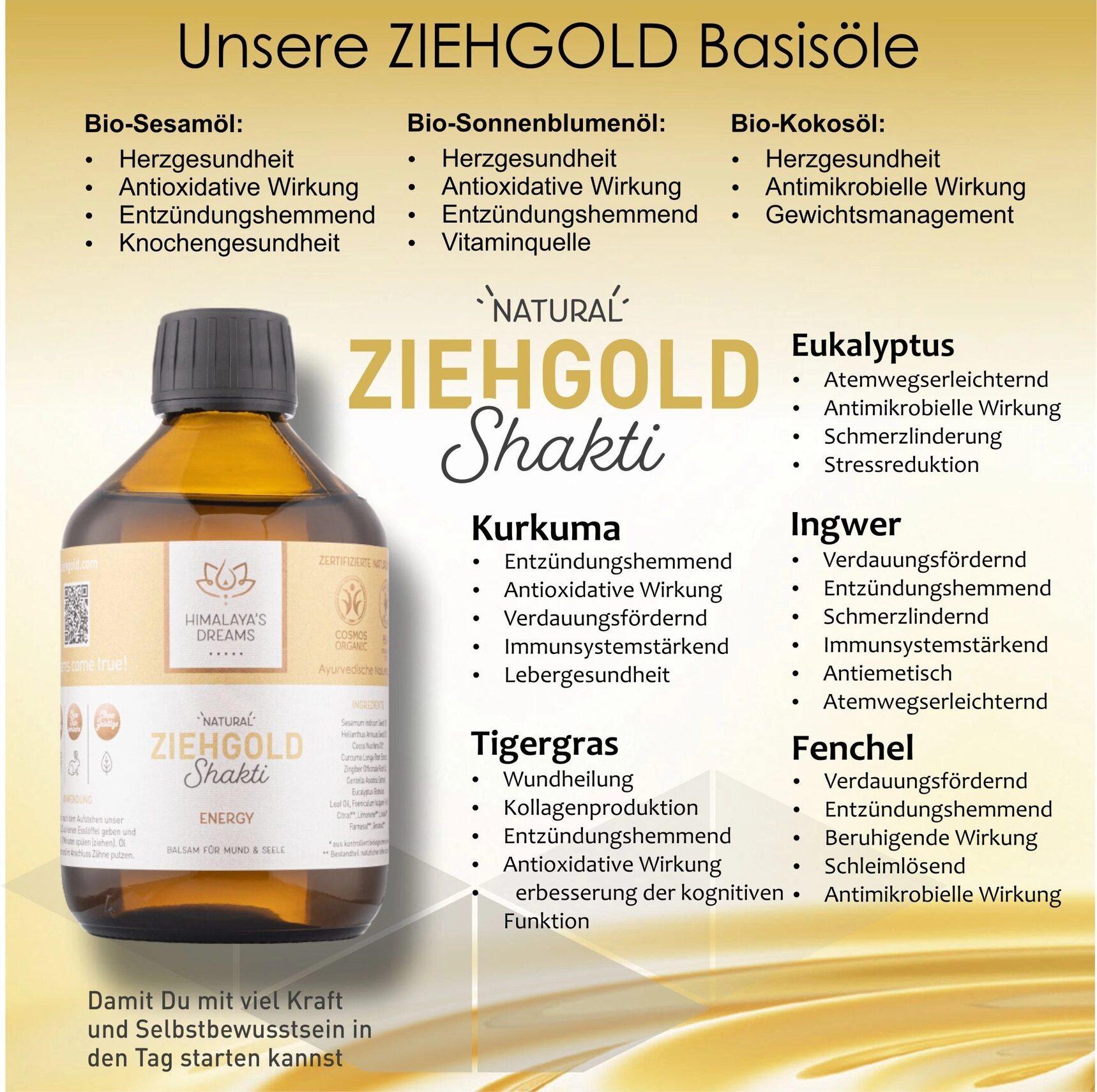 Ayurveda Ziehgold SHAKTI - Energy - 250ml – Bild 2