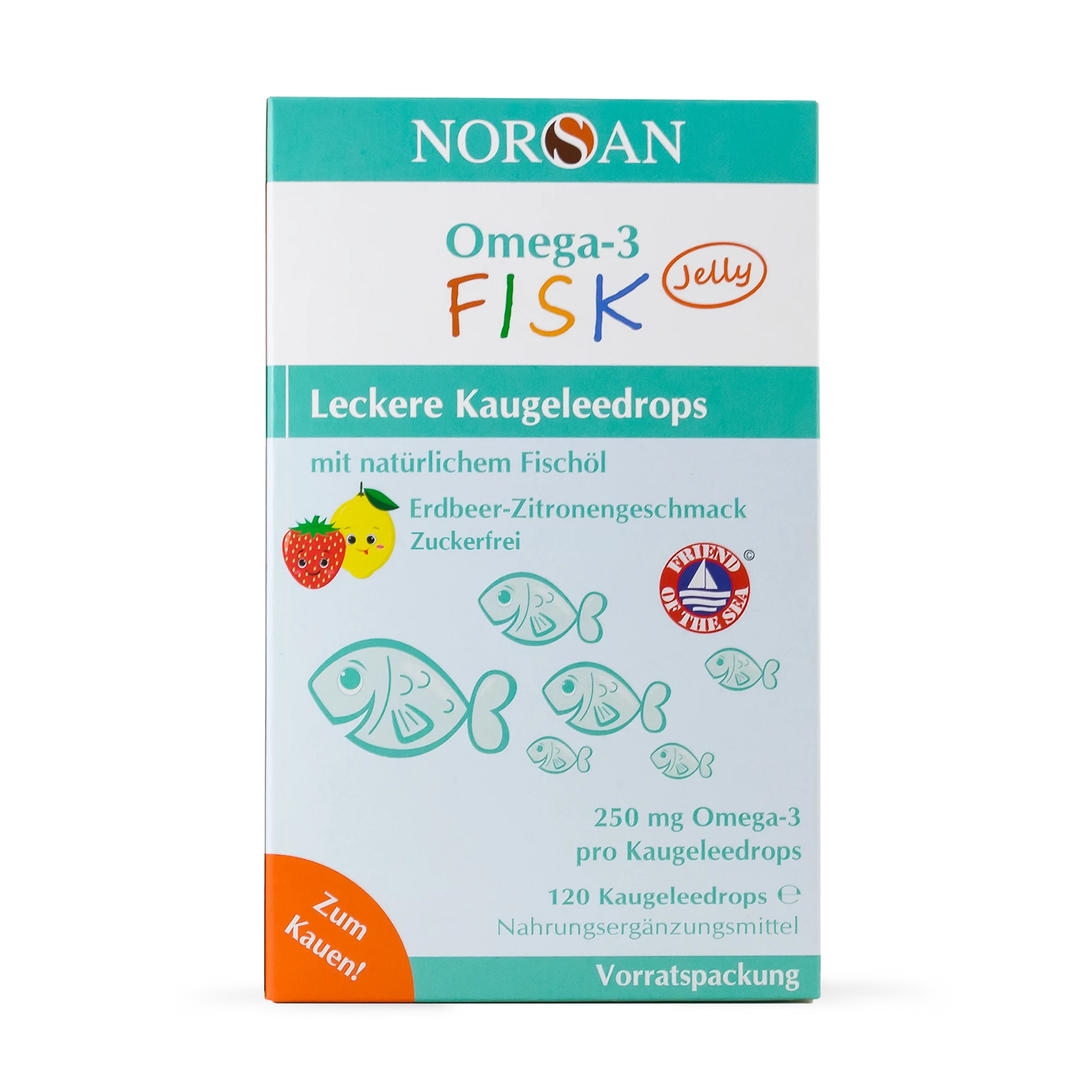 Omega-3 FISK Jelly 204 g / 120 Kaugeleedrops